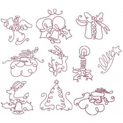 Stickserie - Xmas Tangles 1